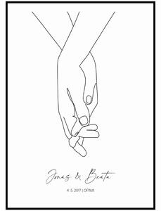 Plakát Ruku v ruce Rozměr plakátu: 30 x 40 cm, Varianta designu: Ruku v ruce