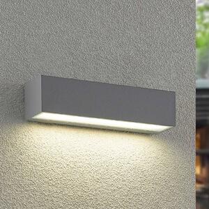 Arcchio LED venkovní nástěnné svítidlo Lengo, 25 cm, 1 svítidlo, šedá,, Hliník / šedá / zinek, Hliník, Moderní