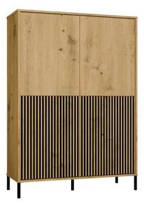 TP Living Vitrína KAMARO 4DK 103,5 cm dub artisan