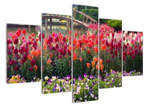 Obraz květinové zahrady (150x105cm)