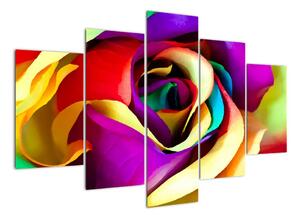 Abstraktní obraz růže (150x105cm)