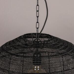 Černé kovové závěsné světlo DUTCHBONE MEEZAN 70 cm