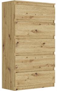 Komoda Framire 70 x 40 x 121 cm, dub artisan, matná