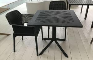 Nardi Antracitově šedý plastový zahradní stůl Clipx 70 x 70 cm