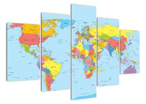 Mapa světa - obraz (150x105cm)