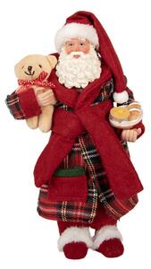 Červená plastová vánoční dekorace Santa Claus – 16x11x28 cm