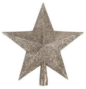 Špička na vánočný stromeček hvězda GLIMORA 22 cm, zlatá