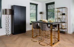 Černo zlatý dubový barový stůl Richmond Blackbone 160 x 80 cm