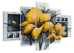 Obraz žluté květiny (150x105cm)