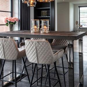 Černo stříbrný dubový barový stůl Richmond Blackbone 160 x 80 cm