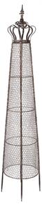 Hnědý kovový zahradní obelisk – 30x151 cm
