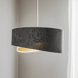 Závěsná lampa Vivien tricolour tmavě šedá/bílá/zlatá