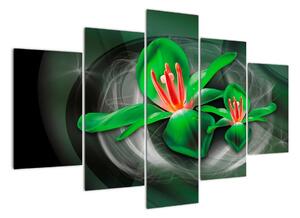 Abstraktní obraz květin (150x105cm)