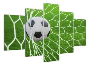 Fotbalový míč v síti - obraz (150x105cm)