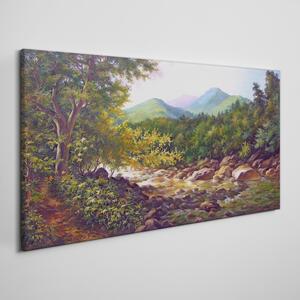 Obraz na plátně Obraz na plátně Las River Stones Mountains