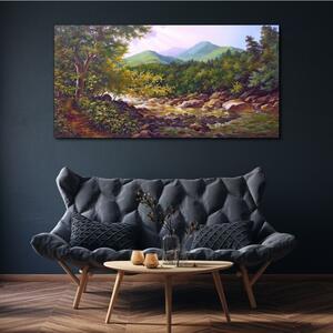 Obraz na plátně Obraz na plátně Las River Stones Mountains