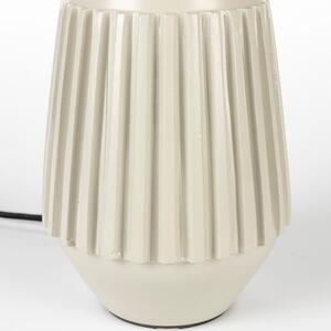 White Label Béžová kovová stolní lampa WLL AYSA s bavlněným stínidlem