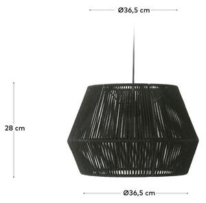 Černé proplétané stínidlo Kave Home Cantia 36,5 cm
