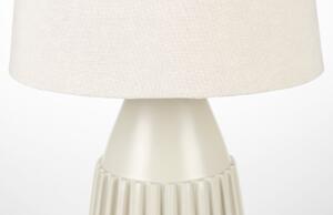 White Label Béžová kovová stolní lampa WLL AYSA s bavlněným stínidlem