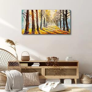 Obraz na plátně Obraz na plátně malování lesních stromů