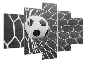 Fotbalový míč v síti - obraz (150x105cm)