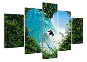 Abstraktní obraz surfaře (150x105cm)