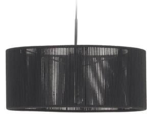 Černé proplétané závěsné světlo Kave Home Cantia Ø 47 cm