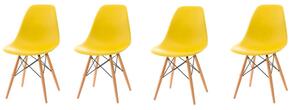 Bestent Sada žlutých židlí skandinávsky styl CLASSIC 3+1 ZDARMA!