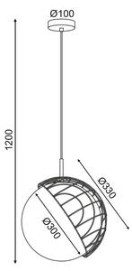 ACA DECOR Závěsné svítidlo AURORA max. 60W/E27/230V/IP20, bílé