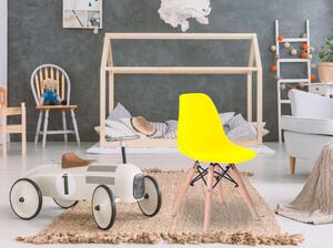 Bestent Jídelní židle 4ks žluté skandinávský styl Classic