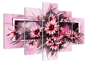 Obraz květin na stěnu (150x105cm)