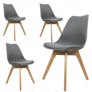 Bestent Jídelní židle 4ks tmavě šedé skandinávský styl Basic