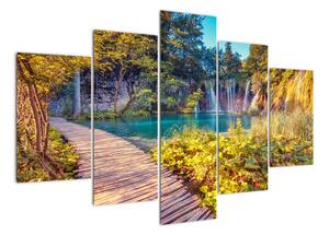 Vodopády v přírodě - obraz (150x105cm)