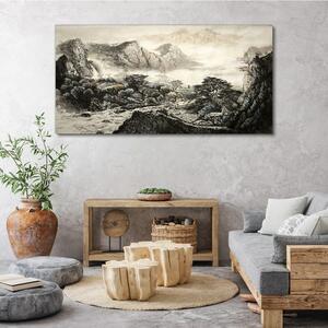 Obraz na plátně Obraz na plátně Čínské hory stromy