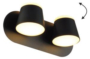 ACA Lighting LED nástěnné svítidlo LUCIDO 1280lm, černá barva