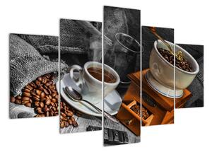 Zátiší s kávou - obraz (150x105cm)