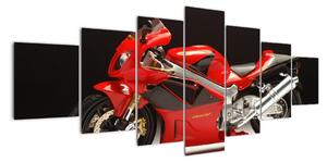 Obraz červené motorky (210x100cm)