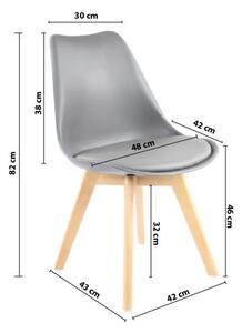 Bestent Jídelní židle šedá skandinávský styl Basic