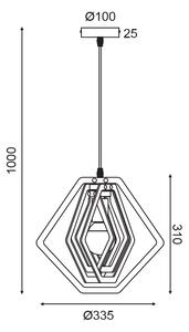 ACA DECOR Závěsné stropní svítidlo TRITON 40W/E27/230V/IP20, světle hnědé, ZM391P34WLL