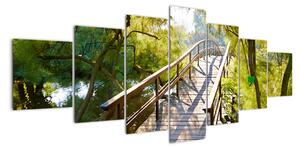 Moderní obraz - most přes vodu (210x100cm)