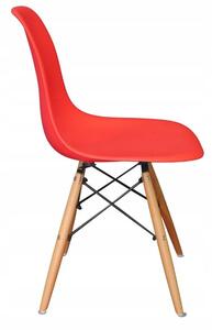 Bestent Jídelní židle 4ks červené skandinávský styl Classic