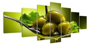 Obrazy do kuchyně - olivy (210x100cm)