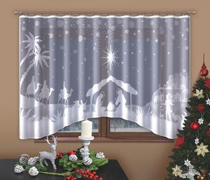 Hotová žakárová vánoční záclona Betlém 300x160cm