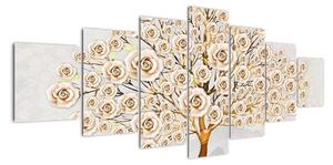 Zlatý strom - moderní obraz (210x100cm)