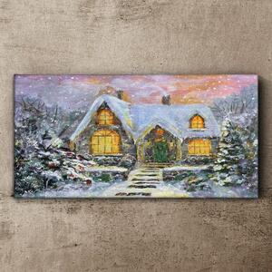 Obraz na plátně Obraz na plátně Zimní dům Sníh