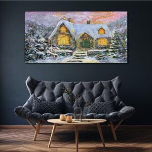 Obraz na plátně Obraz na plátně Zimní dům Sníh