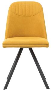 Žlutá látková jídelní židle Somcasa Cris