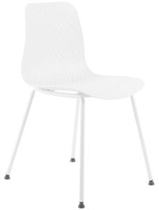 Bílá plastová jídelní židle Somcasa Megan