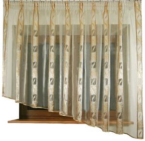 Hotová organzová záclona Gobi 320x170cm různé barvy Barva: světle zlato béžová