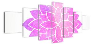 Obraz: růžová mandala (210x100cm)